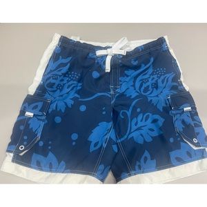 Men’s Mossimo Supply Company Swimsuit. Royal Blue & White. Size Medium